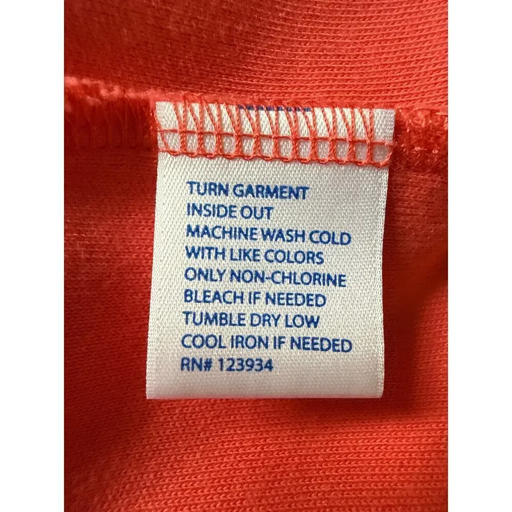 Southern Tide Skipjack 1/4 Zip Sweatshirt Mens Size M Salmon Orange Preppy *EUC